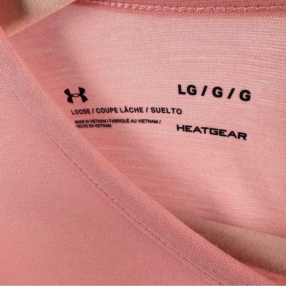 Under Armour HeatGear UA Breathe Loose Long Sleeve Top Powder Pink L - Picture 7 of 9
